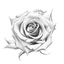 burning rose flower tattoo design idea