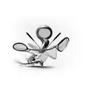 badminton tattoo design idea
