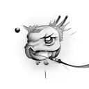 badminton tattoo design idea