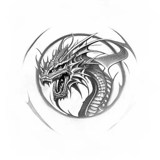 Magic The Gathering card featuring dragons tattoo design idea