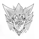 Dragon Ball Z character casting a spell tattoo design idea