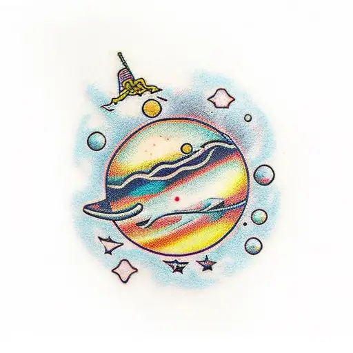 Jupiter in Microwave tattoo design idea