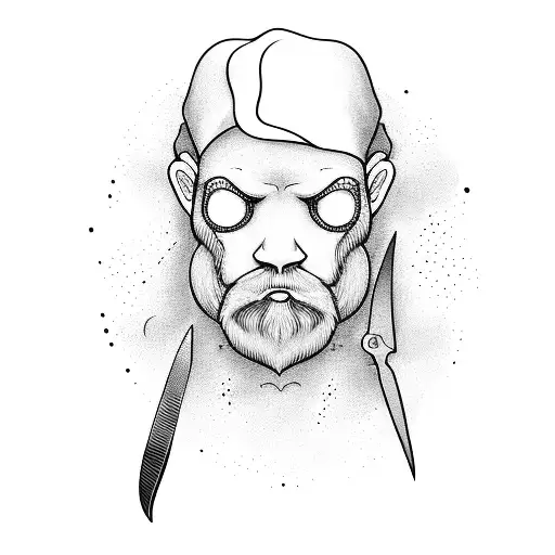 chef knife  tattoo design idea