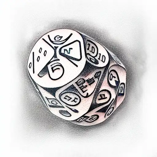Dice tattoo design idea