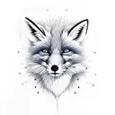 angry fox  tattoo design idea