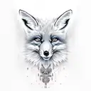 angry fox  tattoo design idea