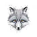 angry fox  tattoo design idea