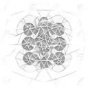 atomic grid with flaw tattoo design idea