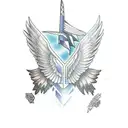 wings for full back  tattoo design idea