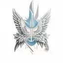 wings for full back  tattoo design idea