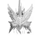 wings for full back  tattoo design idea