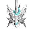 wings for full back  tattoo design idea