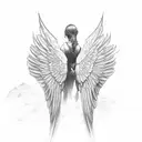 wings for full back  tattoo design idea