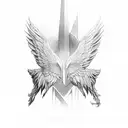 wings for full back  tattoo design idea