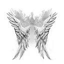 wings for full back  tattoo design idea