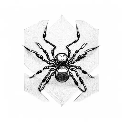 black widow spider with a z in the center  tattoo design idea