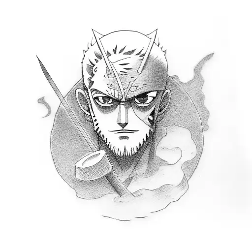 Roronoa zoro tattoo design idea