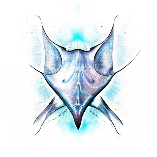 Manta ray tattoo design idea