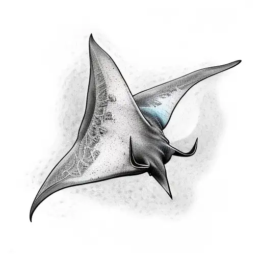 Manta ray tattoo design idea