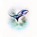 Manta ray tattoo design idea