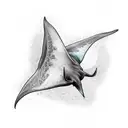 Manta ray tattoo design idea