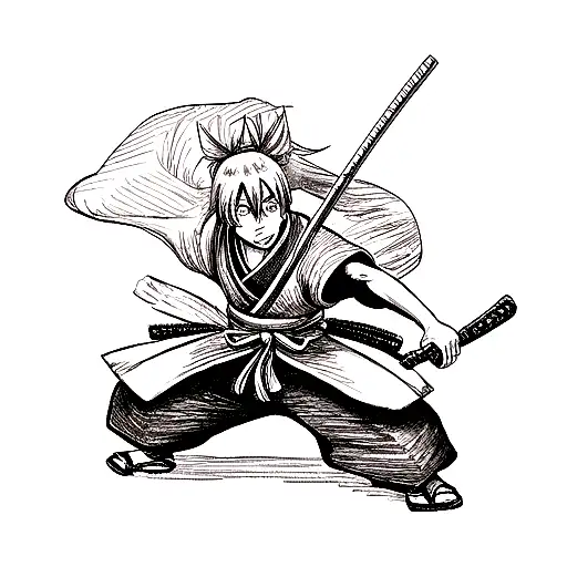 samurai frog tattoo design idea