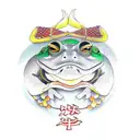 samurai frog tattoo design idea