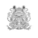 samurai frog tattoo design idea