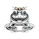 samurai frog tattoo design idea