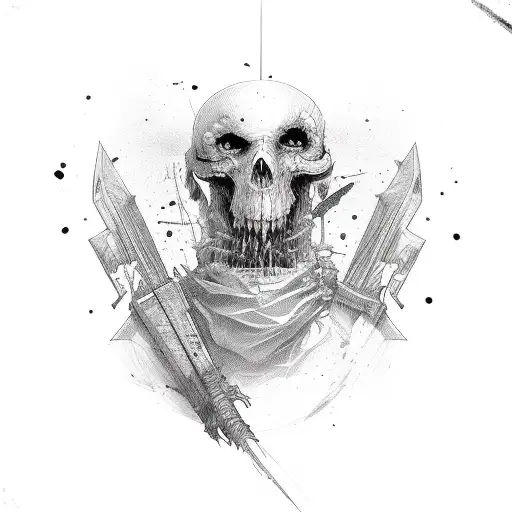 words across the shoulder's saying you reap what you sow with a grim ripper amd cracks tattoo design idea