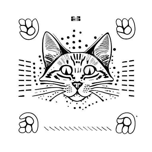 A minimalist tattoo of a passport with a cat paw print stamp tattoo design idea