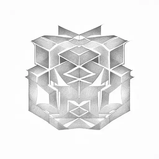 Fancy Cube tattoo design idea