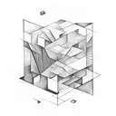 Fancy Cube tattoo design idea