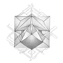 Fancy Cube tattoo design idea