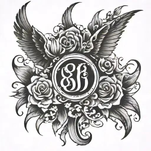 the number eight hundred eighteen tattoo design idea