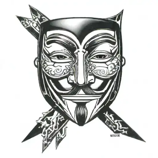 V for Vendetta tattoo design idea