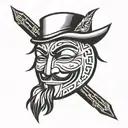 V for Vendetta tattoo design idea