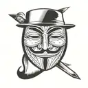 V for Vendetta tattoo design idea