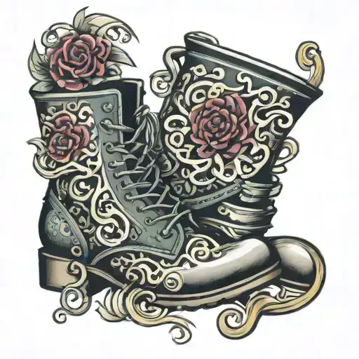boots ball  tattoo design idea