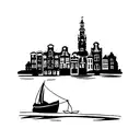 amsterdam canals tattoo design idea