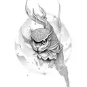 alas con espadas tattoo design idea