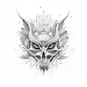 alas con espadas tattoo design idea