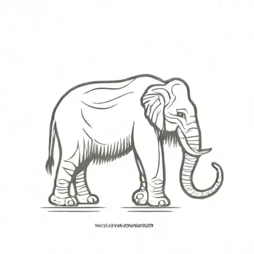 wooly mammoth outline tattoo tattoo design idea