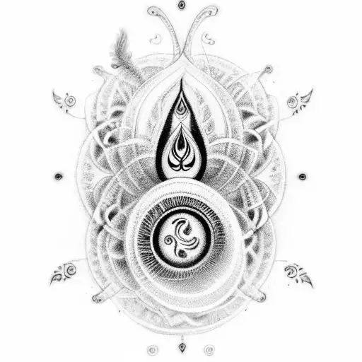 A tattoo of infinity which will have krishna flute and peacock feather which should keep the letter S too tattoo design idea