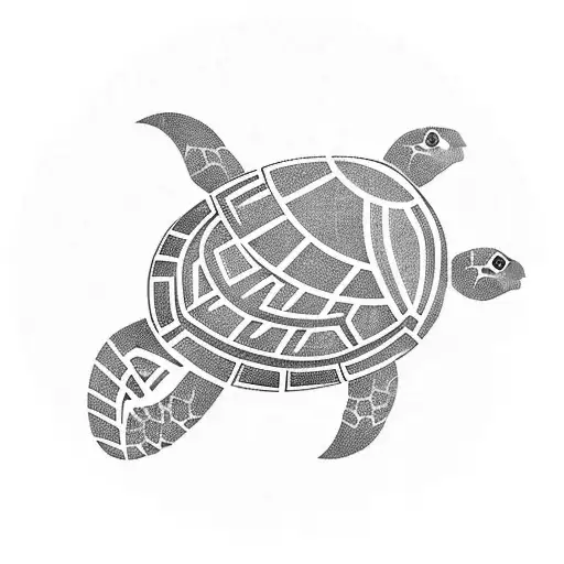 Hawaiian tribe turtle for your shoulder tattoo design idea