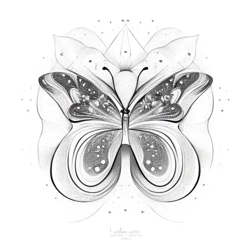  butterflies,stars,infinity tattoo design idea
