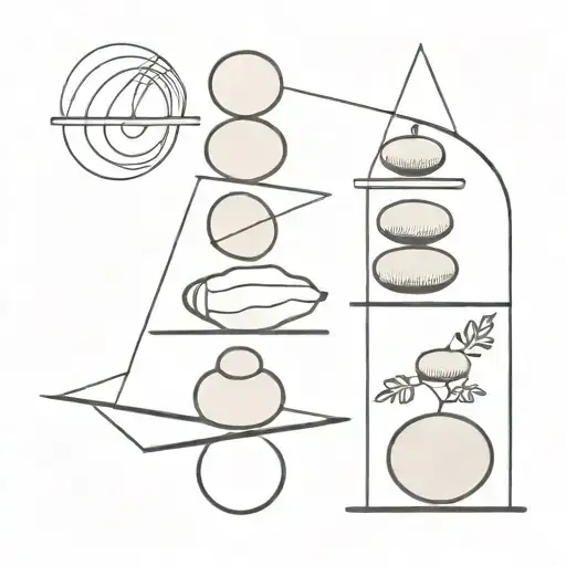 stacked objects to symbolize balance mind body tattoo design idea
