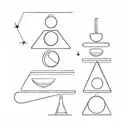 stacked objects to symbolize balance mind body tattoo design idea