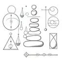 stacked objects to symbolize balance mind body tattoo design idea