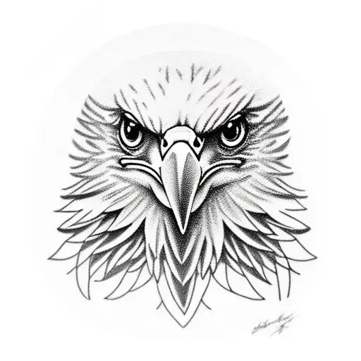 eagle third eye tattoo design idea